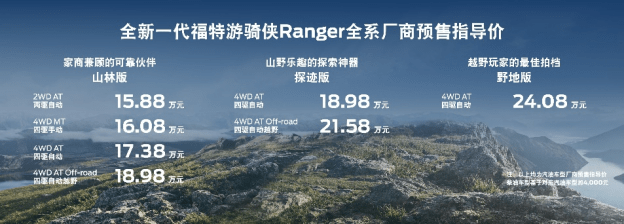 新一代福特游骑侠Ranger预售价1588万元起(图2)